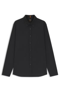 Regular-fit Oxford shirt, Black
