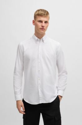 Regular-fit shirt in Oxford cotton, White