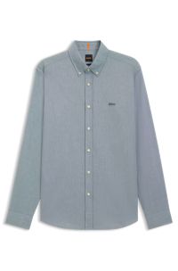 Regular-fit shirt in Oxford cotton, Light Green