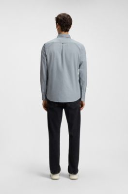 Regular-fit shirt in Oxford cotton, Light Green