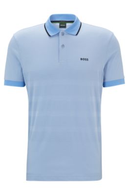 BOSS -   Colour Block Polo Shirt Short Set - Tan