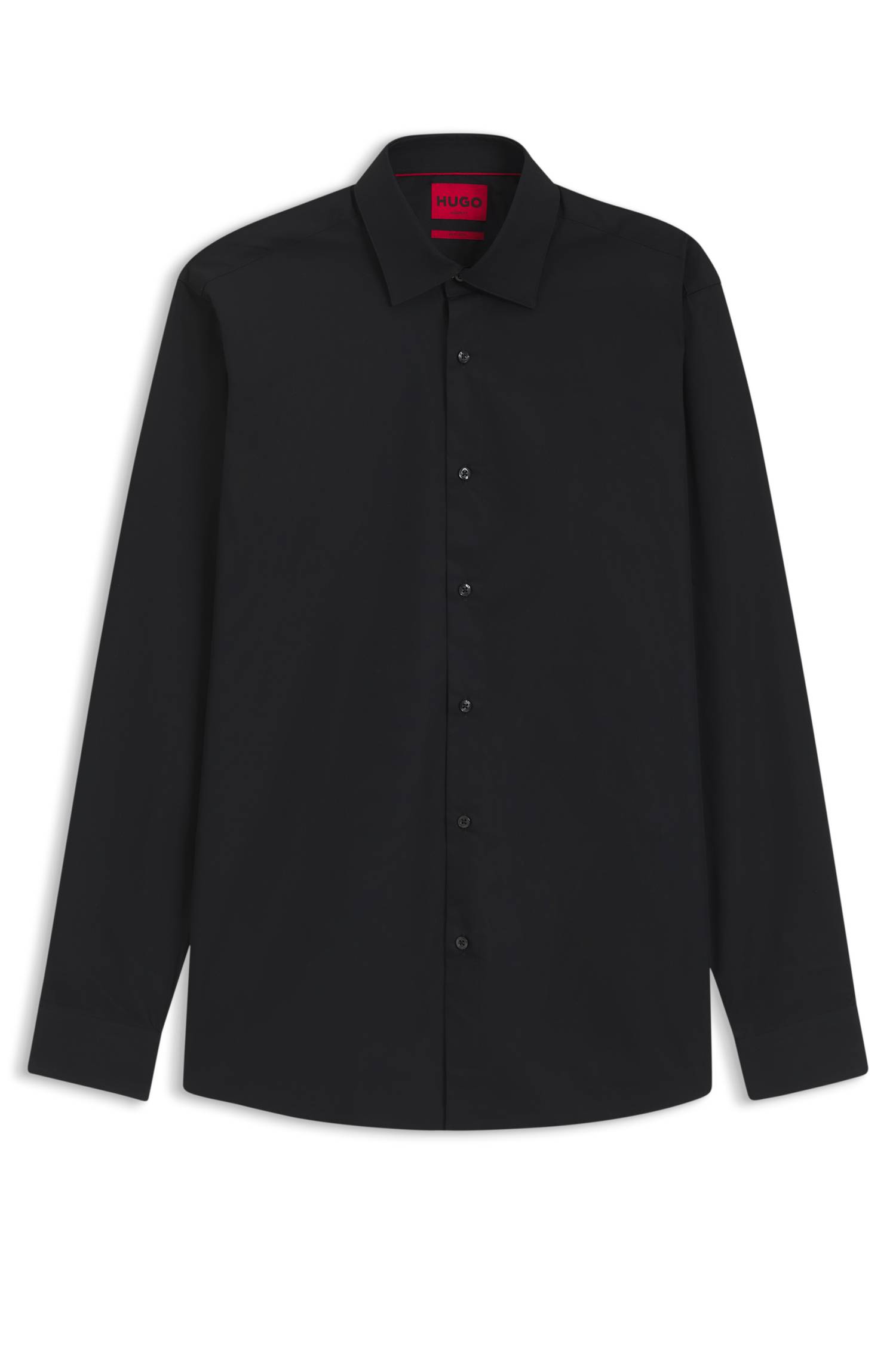 Hugo Modern-fit shirt in easy-iron cotton poplin skjortor & blusar herr – bild 4