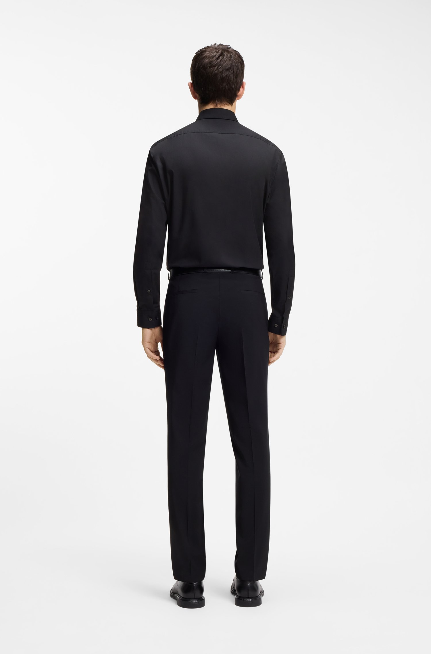 Hugo Modern-fit shirt in easy-iron cotton poplin skjortor & blusar herr – bild 3