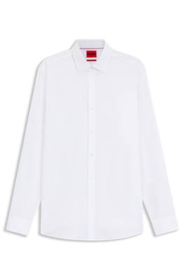 Hugo Modern-fit shirt in easy-iron cotton poplin kostymskjortor herr – bild 4