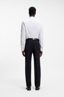 Hugo Modern-fit shirt in easy-iron cotton poplin kostymskjortor herr – bild 3