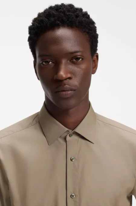 Chemise Modern en popeline de coton facile à repasser