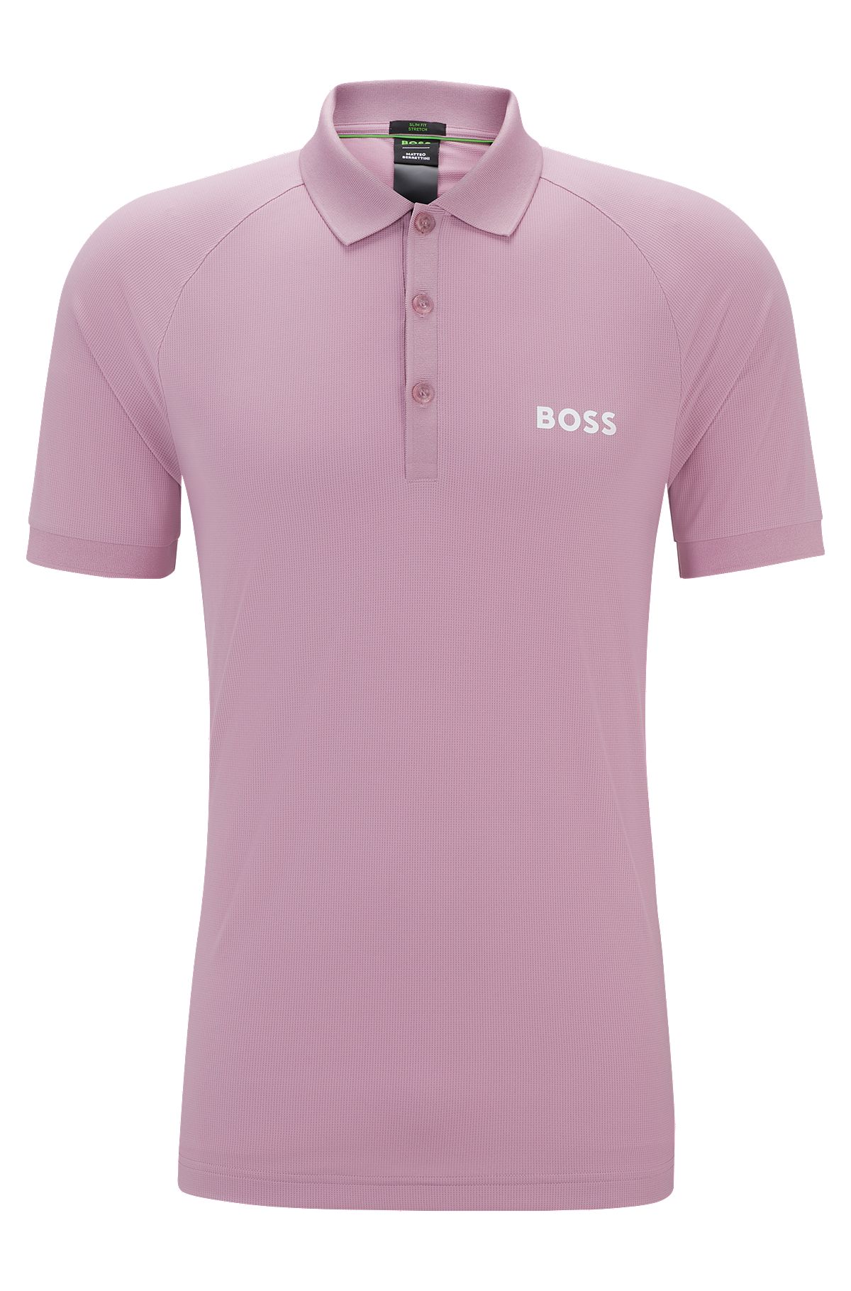 BOSS x Matteo Berrettini waffle-fabric polo shirt , Light Purple