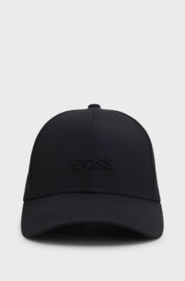 Gorra de sarga de algod&oacute;n con logo bordado a tono, Negro