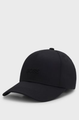 Cotton-twill cap with tonal embroidered logo, Black