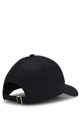 Cotton-twill cap with tonal embroidered logo, Black