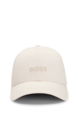 Cotton-twill cap with tonal embroidered logo, White
