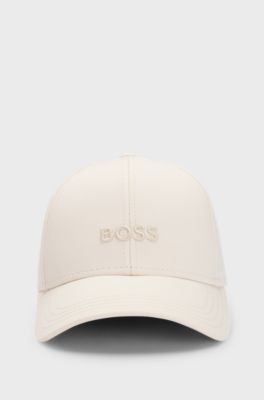 Casquette en twill de coton &agrave; logo brod&eacute; ton sur ton, Blanc