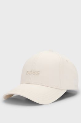 Cotton-twill cap with tonal embroidered logo, White