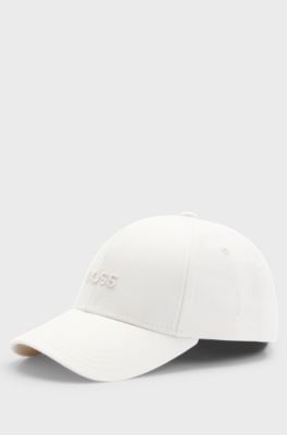 Gorra de sarga de algod&oacute;n con logo bordado a tono, Natural