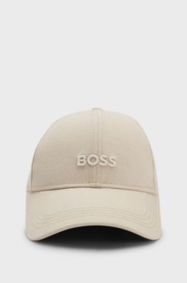 Cotton-twill cap with tonal embroidered logo, Light Beige