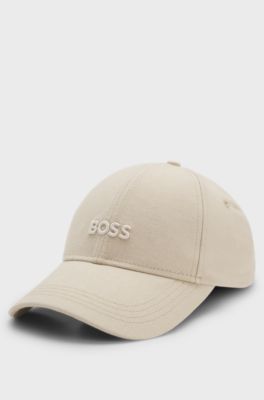 Cotton-twill cap with tonal embroidered logo, Light Beige