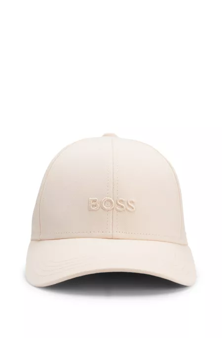 Six-panel cotton cap with logo embroidery