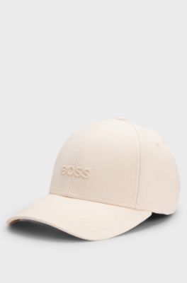 Gorra de sarga de algod&oacute;n con logo bordado a tono, Light Pink