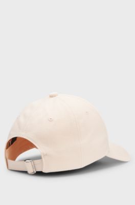 Gorra de sarga de algod&oacute;n con logo bordado a tono, Light Pink