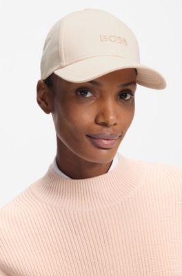 Casquette en twill de coton avec logo brod&eacute; ton sur ton, Rose clair