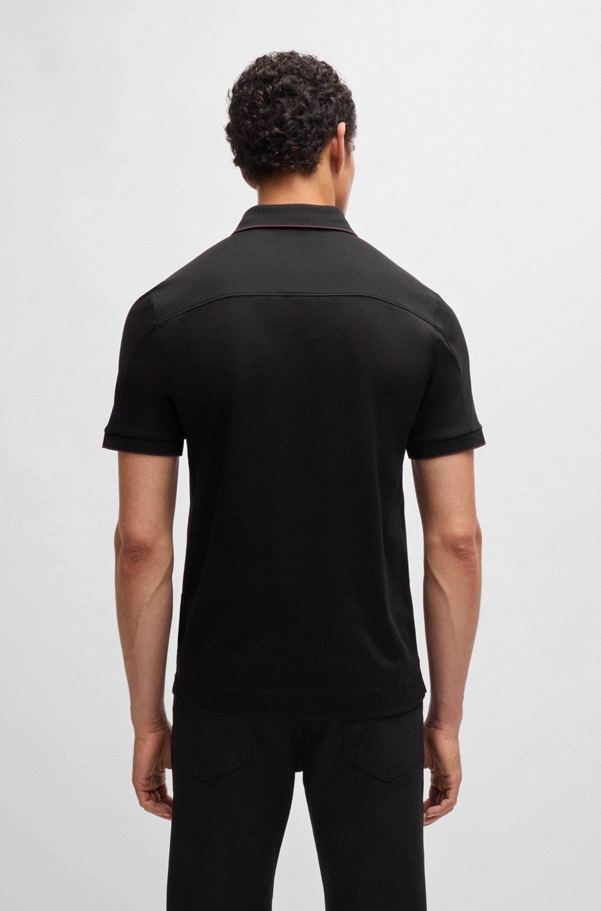 BOSS - Porsche x BOSS regular-fit polo shirt in mercerised BOSS - Porsche x BOSS regular-fit polo shirt in mercerised