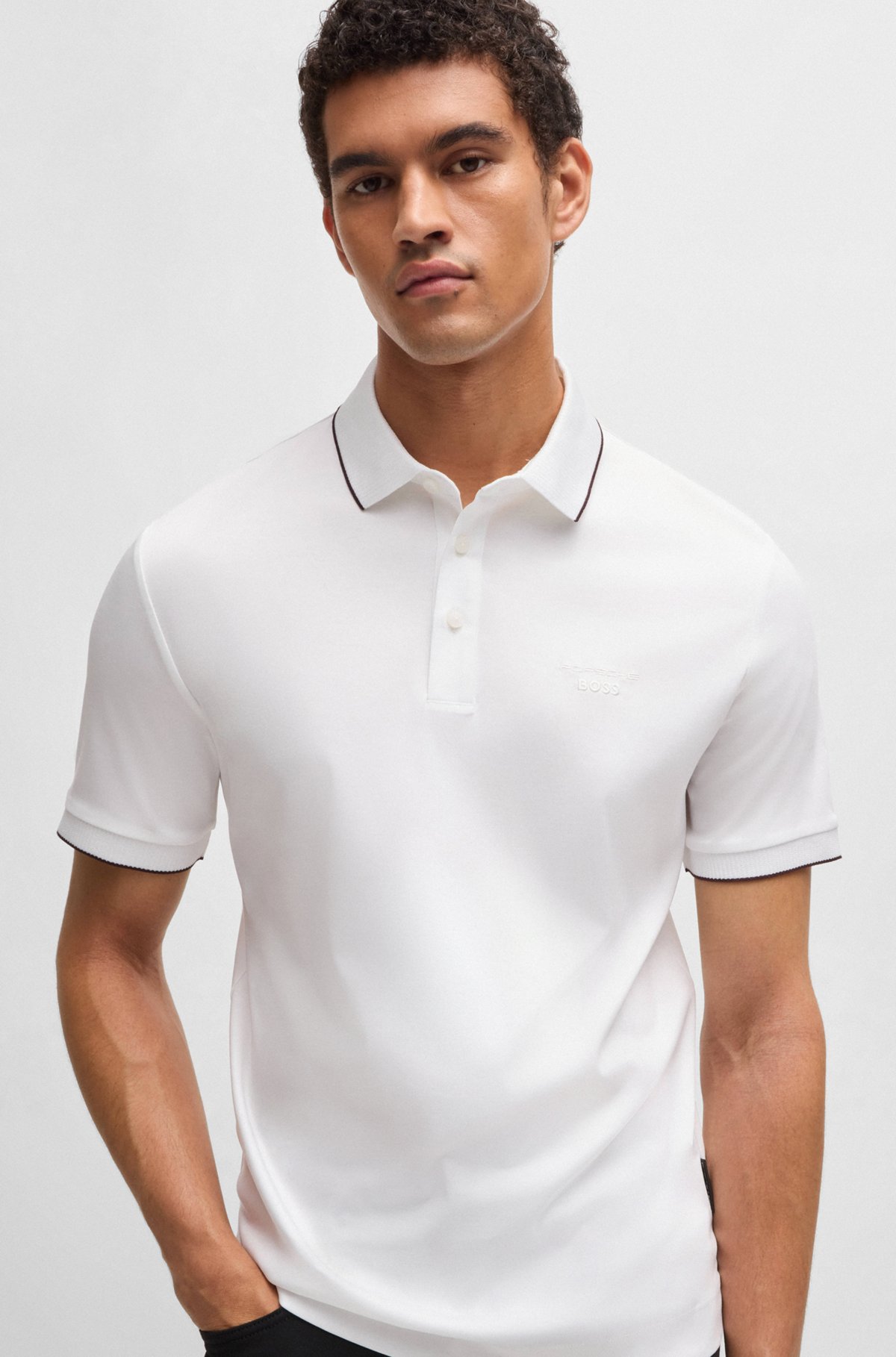 BOSS - Porsche x BOSS レギュラーフィット ポロシャツ BOSS - Porsche x BOSS レギュラーフィット ポロシャツ