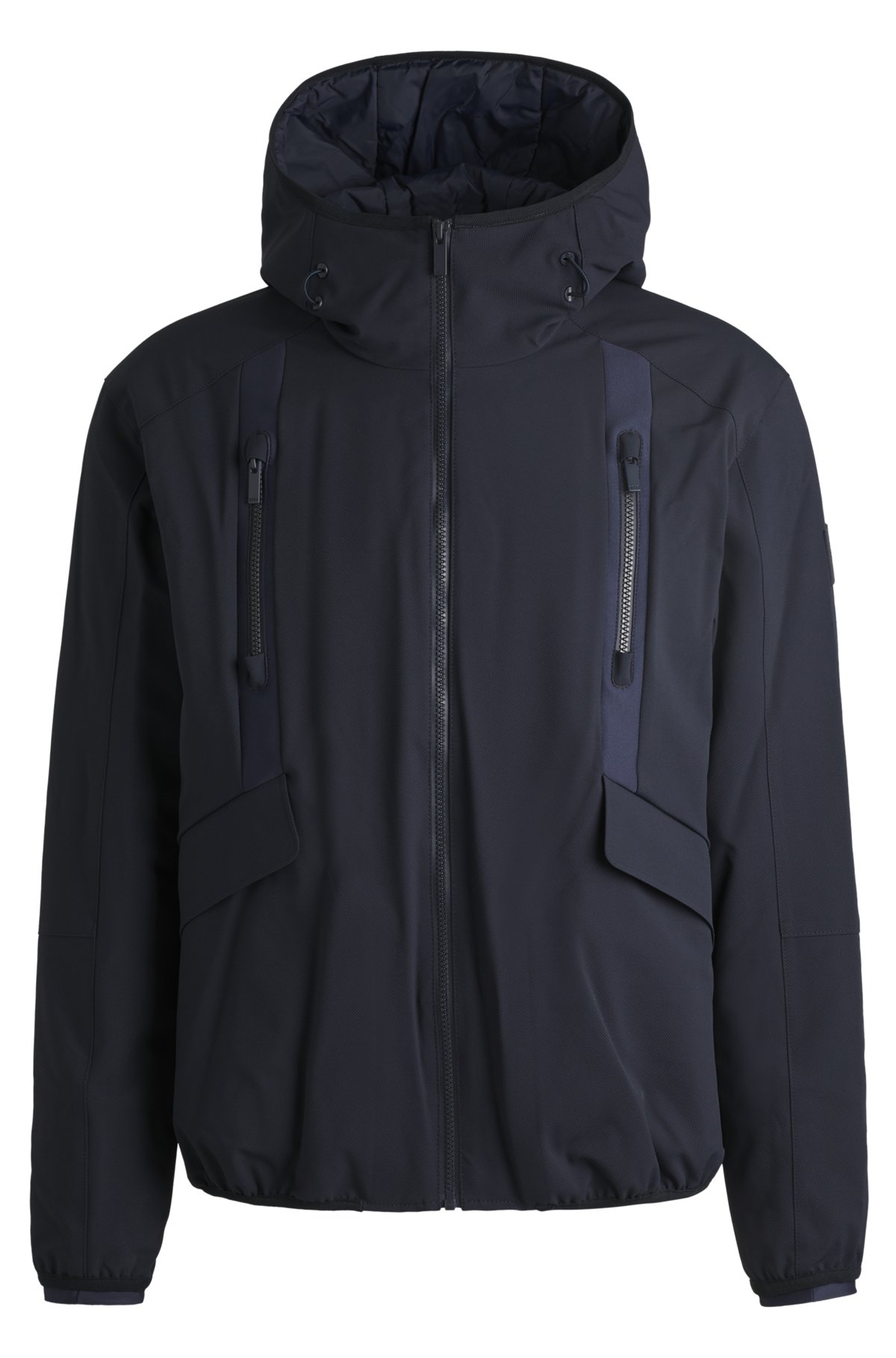 BOSS - Water-repellent regular-fit jacket in performance twill