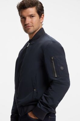 BOSS - Water-repellent jacket in a regular fit - Dark Blue