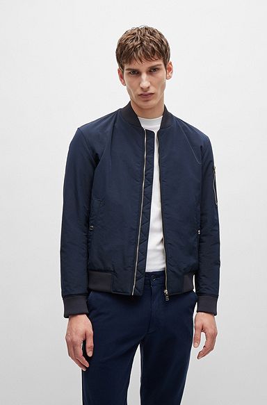 Water-repellent jacket in a regular fit, Dark Blue