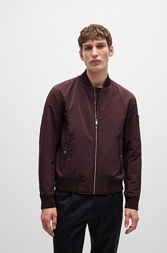 Water-repellent jacket in a regular fit, Dark Red