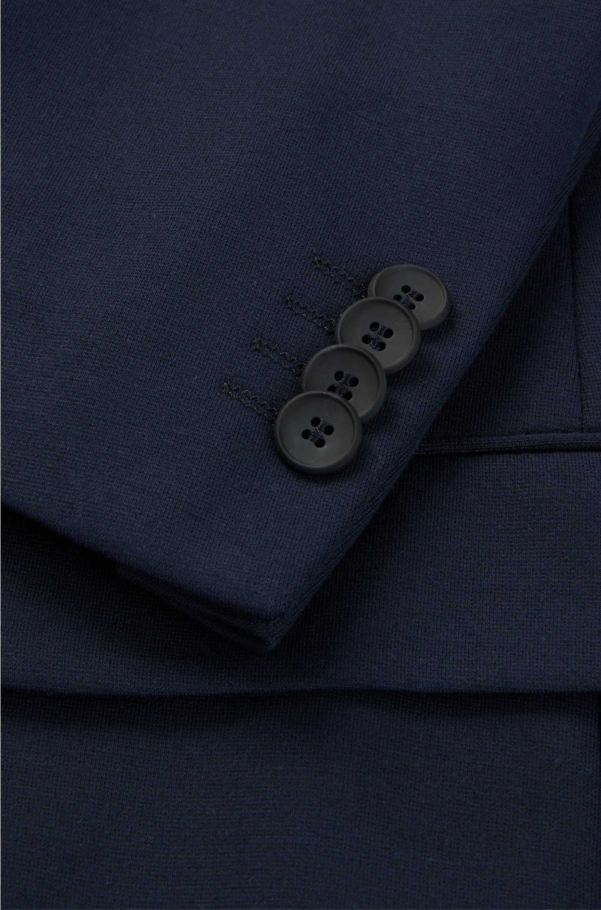Slim-fit suit in performance-stretch fabric, Dark Blue