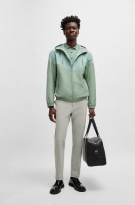 Hugo Boss 美品　ダークグリーン　オリーブ　カーキ　レザー ジャケット Hugo Boss 美品ダークグリーンオリーブカーキレザー ジャケット