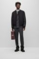 Two-piece regular-fit suit in striped jersey, Grey