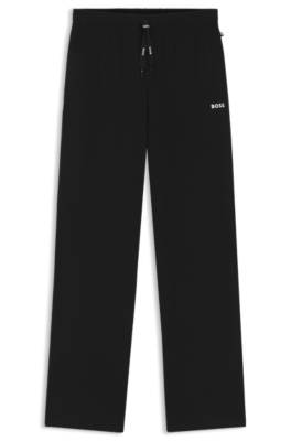 Boss Drawstring pyjama bottoms in stretch cotton with logo detail dam – bild 4
