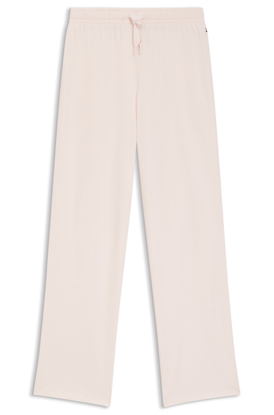 Drawstring pyjama bottoms in stretch cotton with logo detail