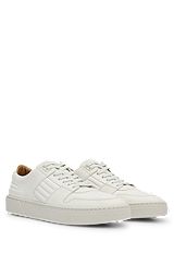 Porsche x BOSS leather trainers with padded details, White