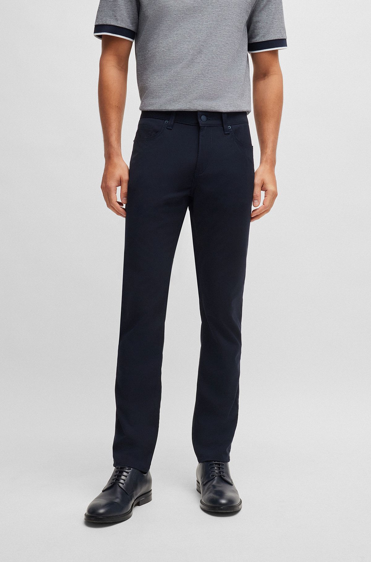Delaware Slim-fit jeans in woven stretch material, Dark Blue