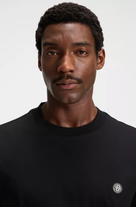 Regular-fit T-shirt in cotton with Double B monogram