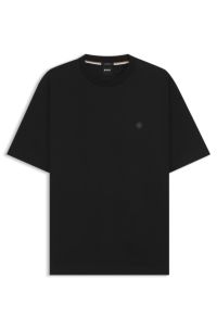 Regular-fit T-shirt in cotton with Double B monogram, Black