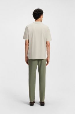 Regular-fit T-shirt in cotton with Double B monogram, Natural