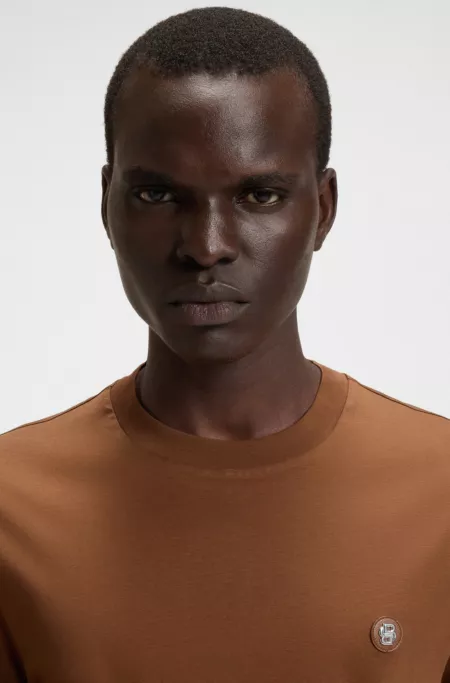 Regular-fit T-shirt in cotton with Double B monogram