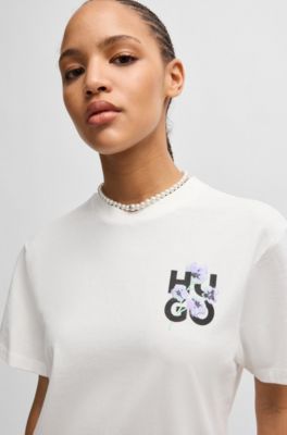 Womens Tshirt T Shirt Hugo Boss Femme Cotton Tshirt T Shirt Femme