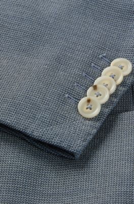BOSS - Slim-fit suit in a micro-patterned wool blend 