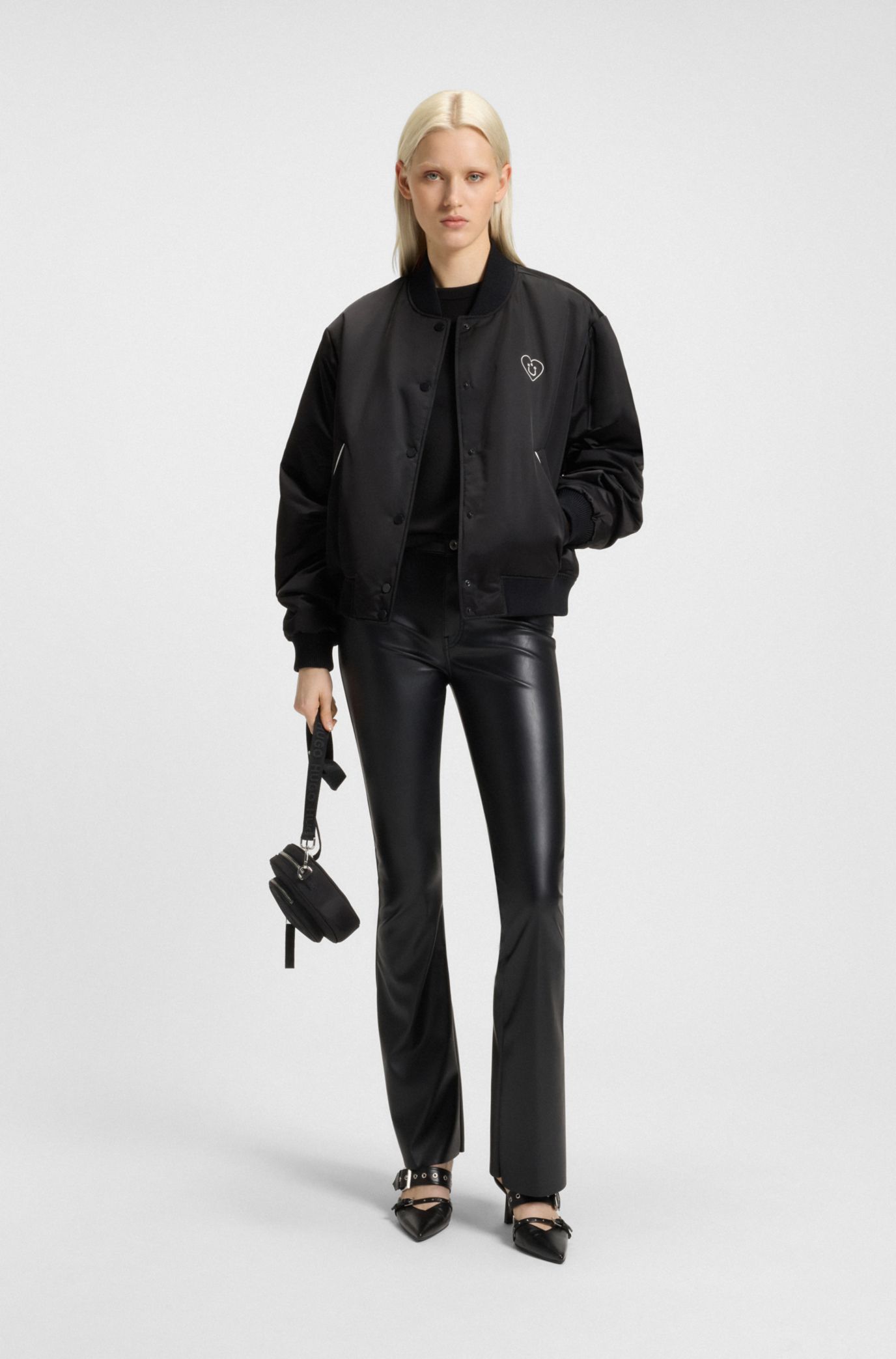 トップス Happy HUGO - コットンジャージー トップス Happy HUGOロゴパッチ - ライトブルー