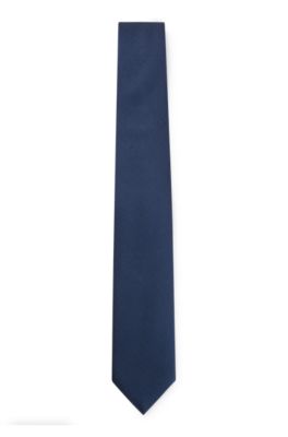 BOSS - Silk-blend tie with all-over micro pattern