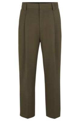 Acheter Pantalon De Costume Pour Hommes, Droit, Ample, Couleur Unie, Poches Souples, Taille Moyenne, Fermeture à Boutons, Style Business Formel, Pantalon De Bureau Long