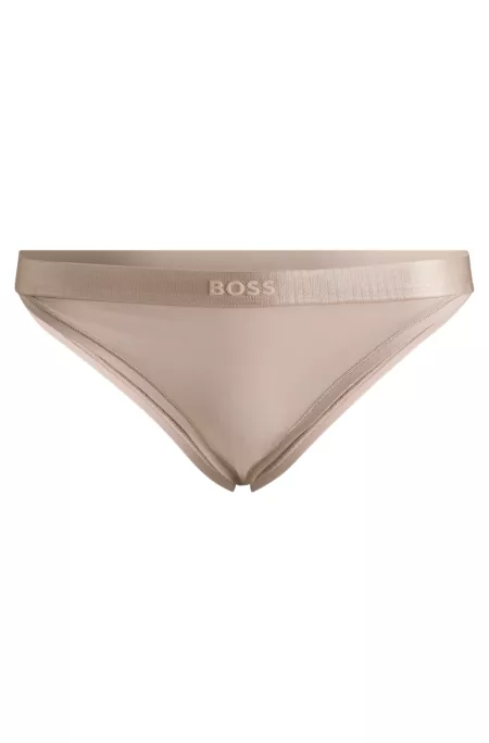 Cotton-blend briefs with signature logo waistband