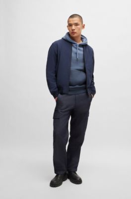BOSS - Relaxed-Fit Hoodie aus Baumwoll-Terry mit Farbverlauf