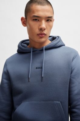 BOSS - Relaxed-Fit Hoodie aus Baumwoll-Terry mit Farbverlauf
