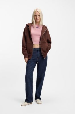 Blue salt-and-pepper jeans in comfort-stretch denim, Dark Blue